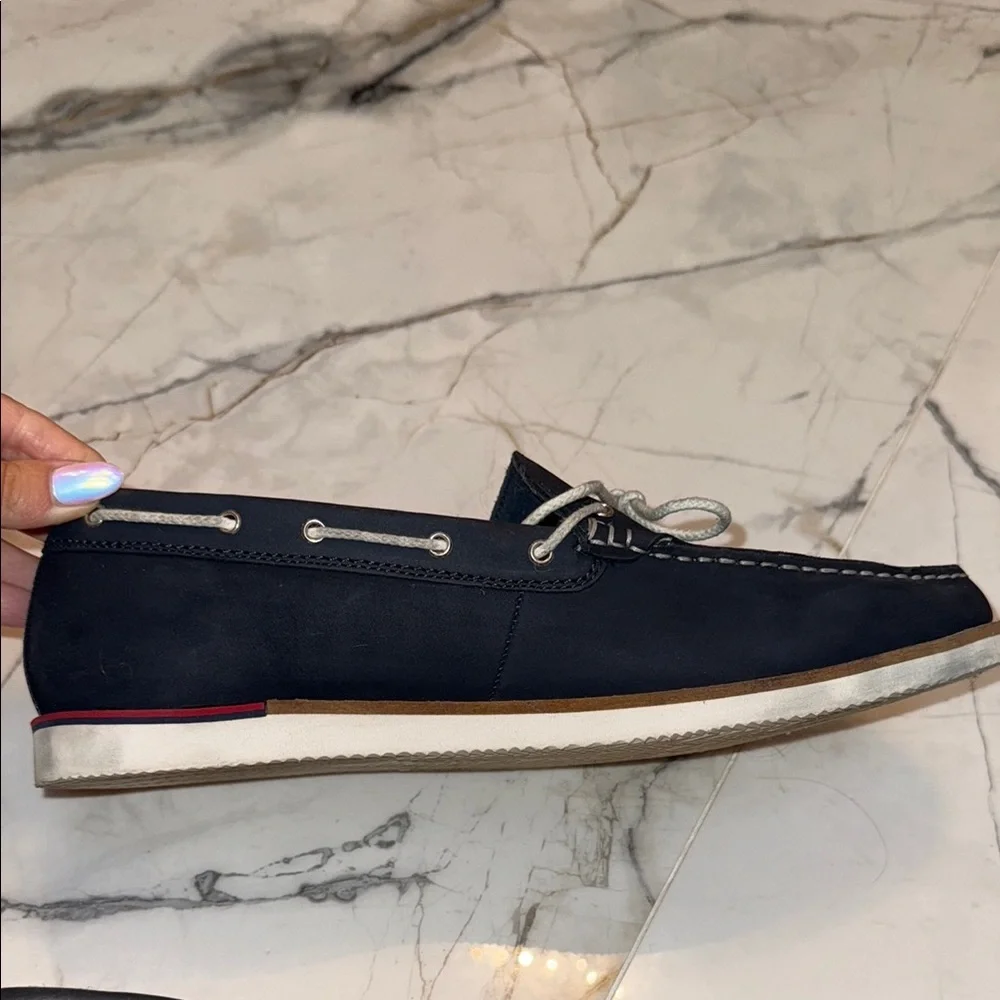 MODERN FICTION TAHOMA Lightweight Suede Boat MEN S SHOES NAVY COLOR Size 12